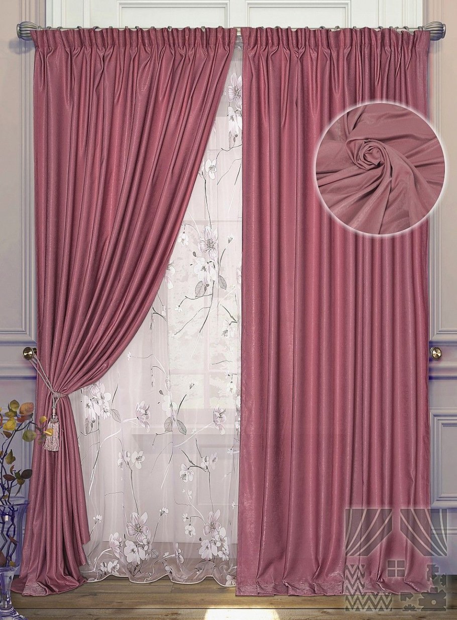 Шторы брусничного цвета