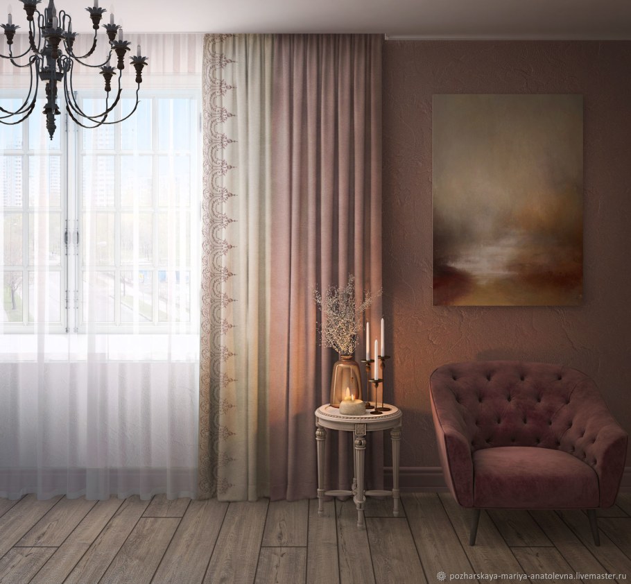 Шторы из замши