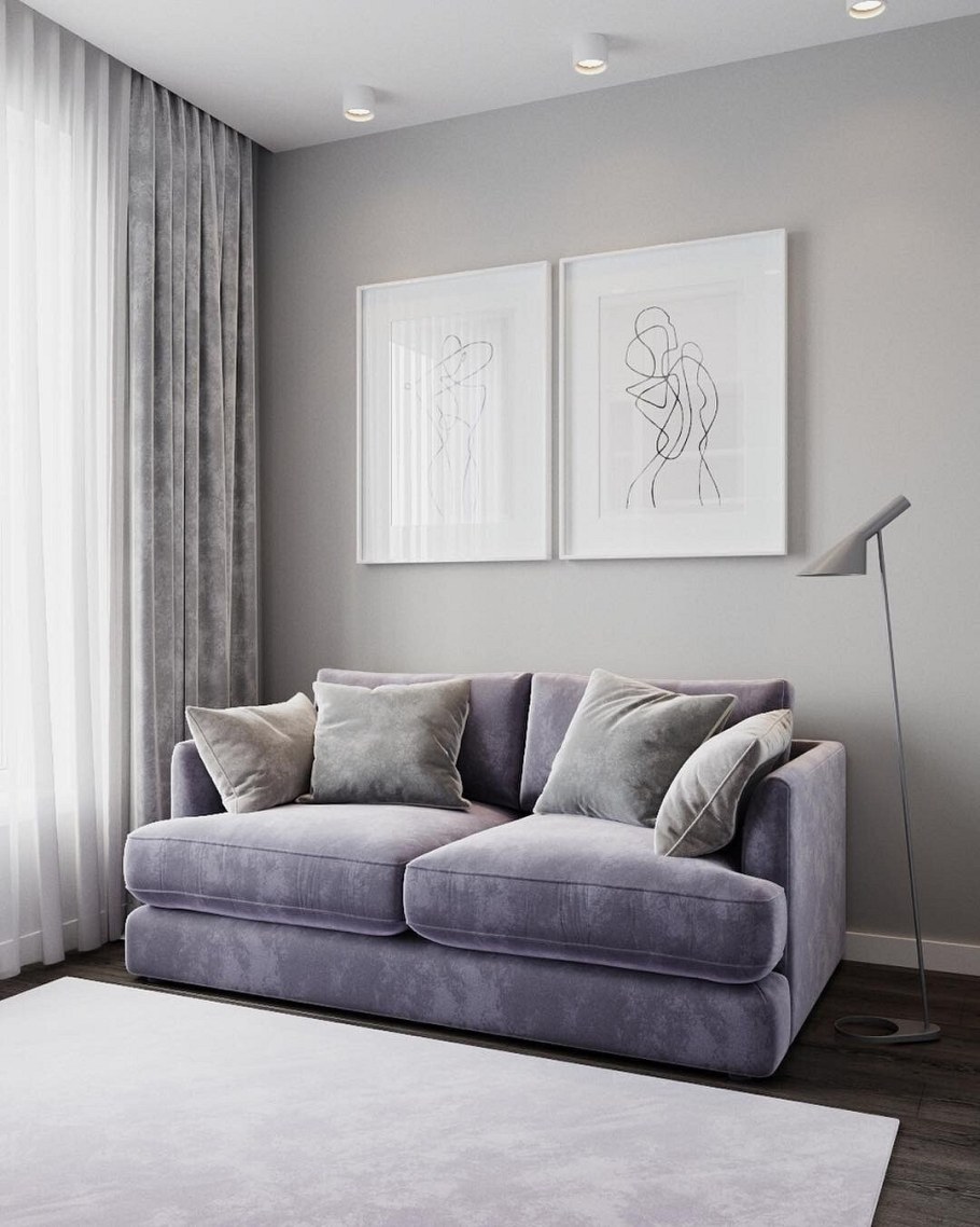 Светло серый интерьер