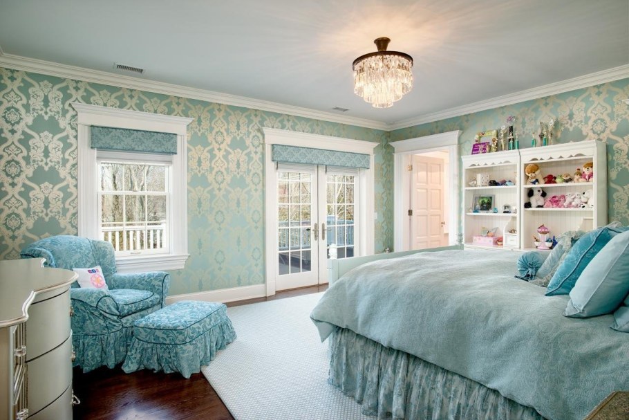 Спальня в мятном цвете