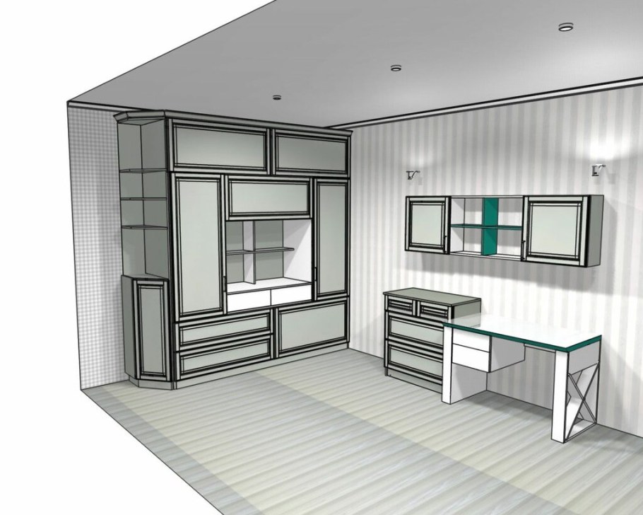 Проекты корпусной мебели в программе pro100