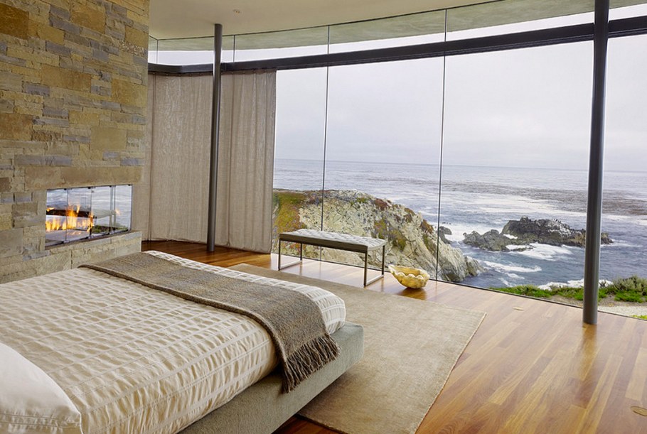 Спальня с панорамными окнами