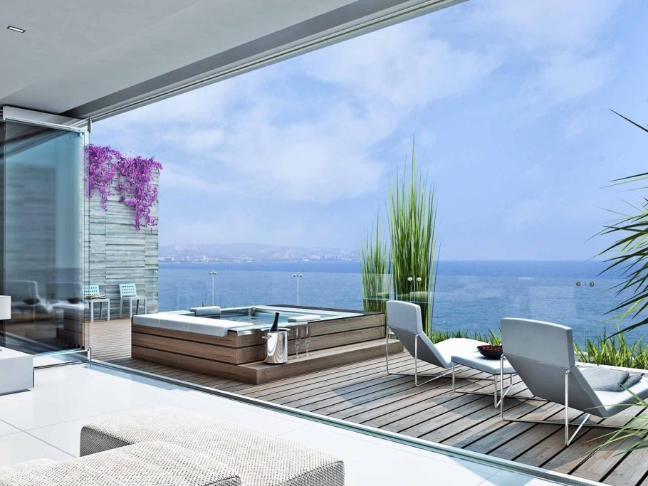 Вид на океан с террасы