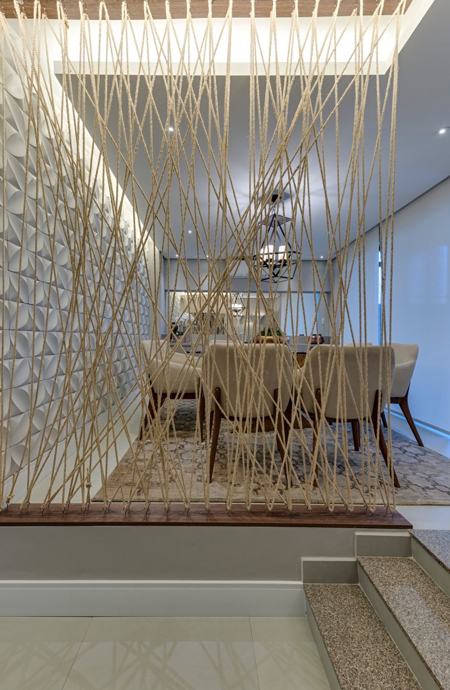 Декоративная перегородка из каната