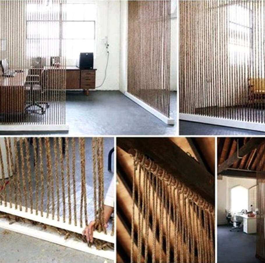 Декоративная перегородка из веревок