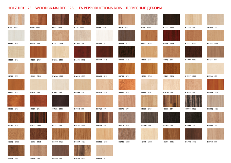 Цвета ЛДСП для мебели