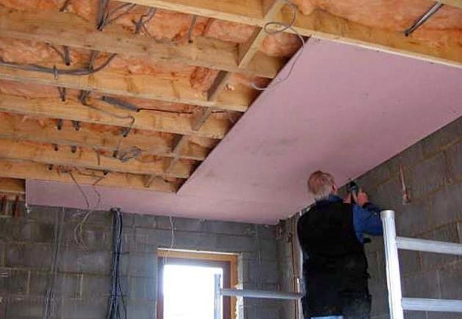 Подшивка потолка гипсокартоном