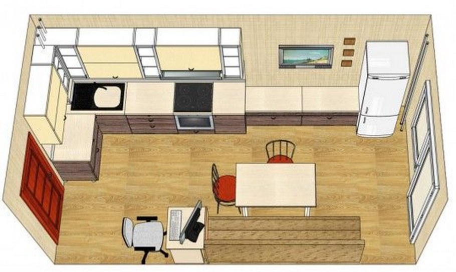 Кухня 12 метров планировка