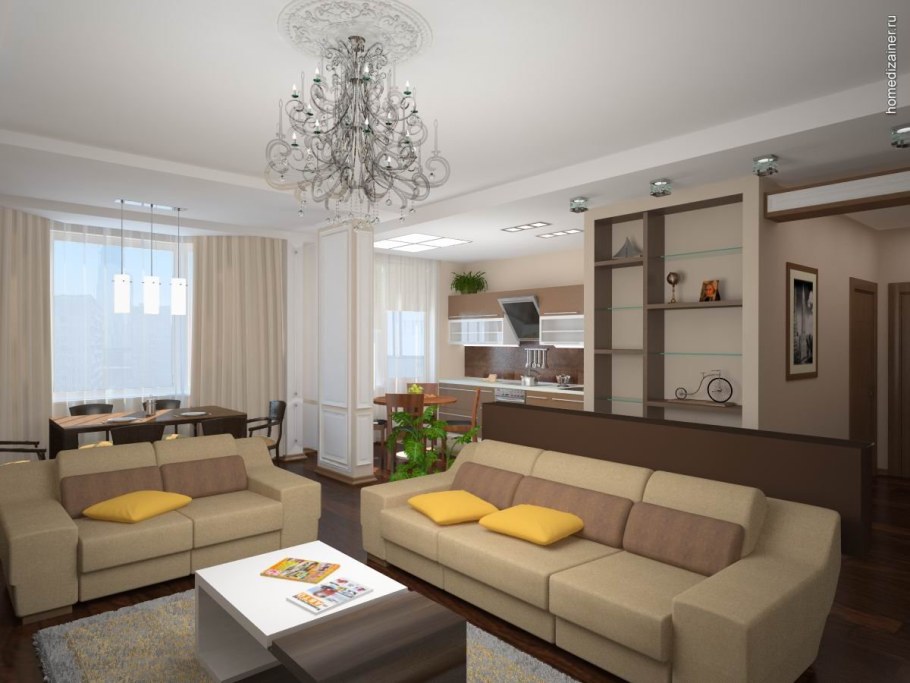 Кухня гостиная в квартире