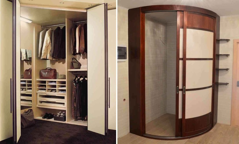 Угловые гардеробные шкафы