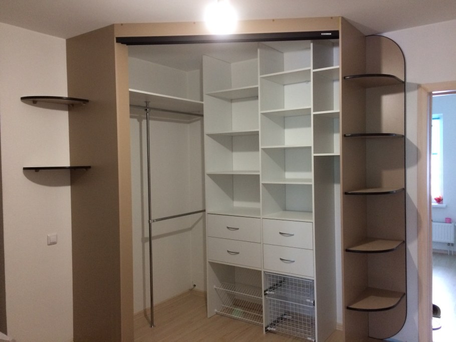 Встроенные угловые гардеробные