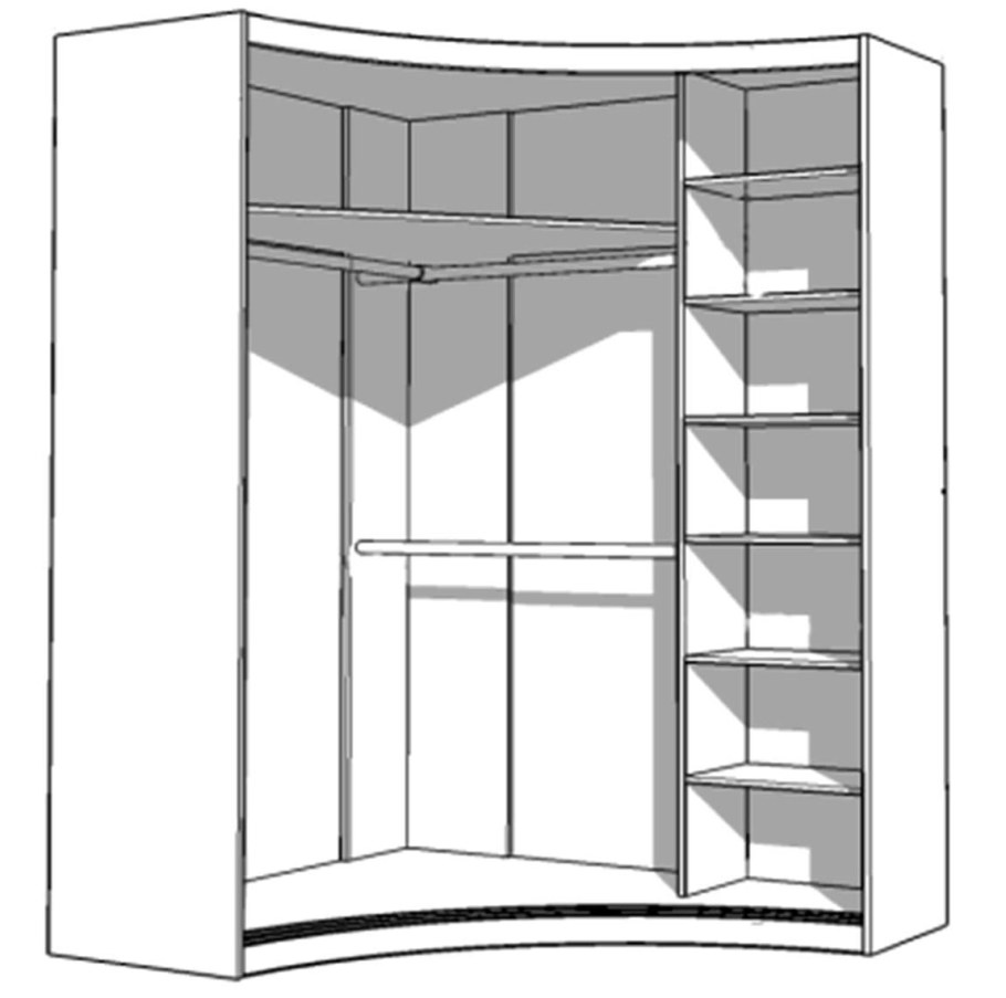 Угловой шкаф-купе Гарант-2ф BMS