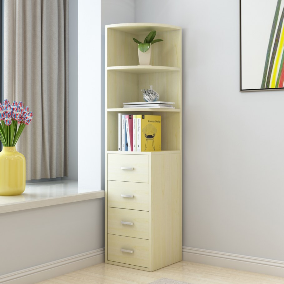 Узкий угловой стеллаж