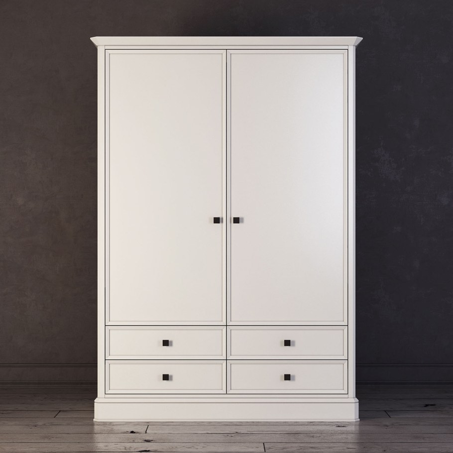 Шкаф хофф белый трехстворчатый