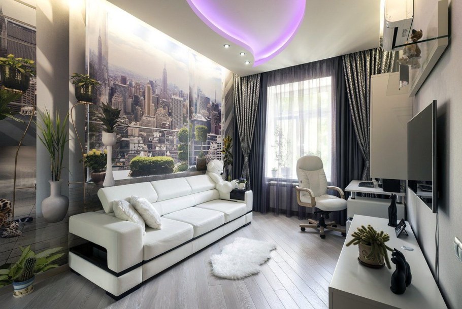 Современный интерьер зала