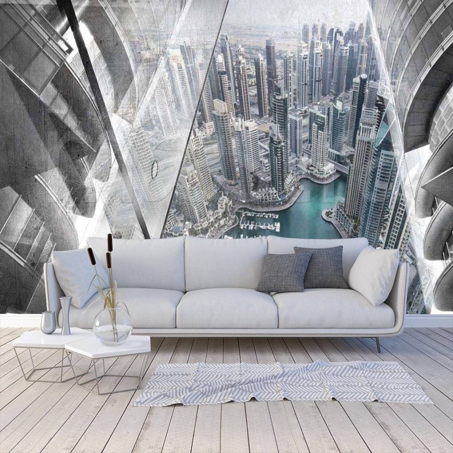 Фотообои расширяющие пространство для гостиной