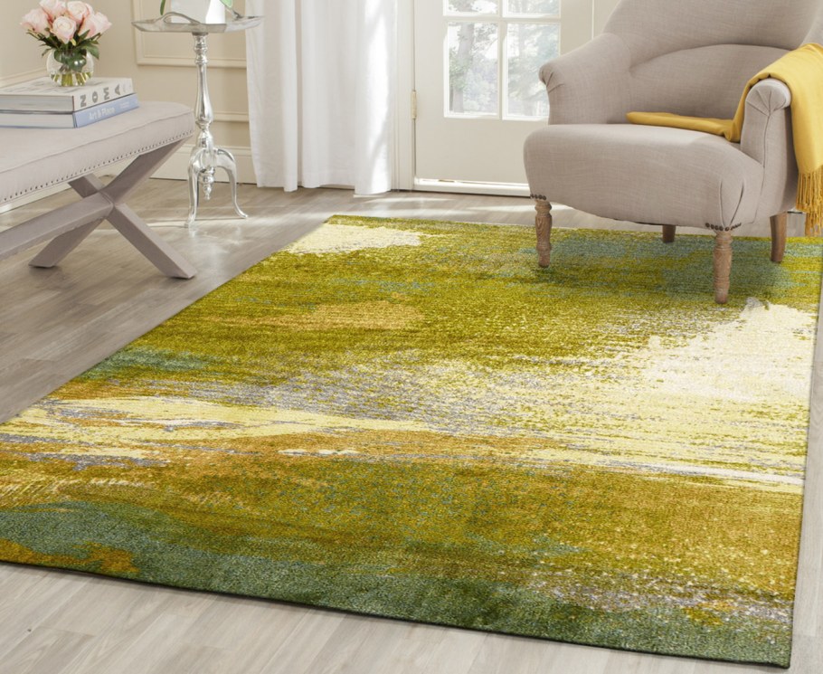 Ковер бежево зеленый