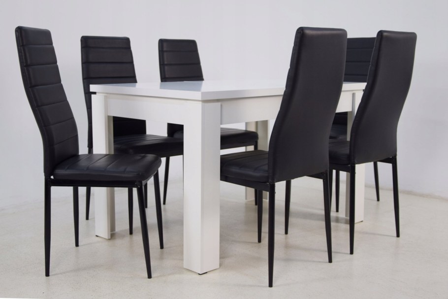 Обеденная группа 160х90 Hugo-XL черный и 4 стула alan (Black...