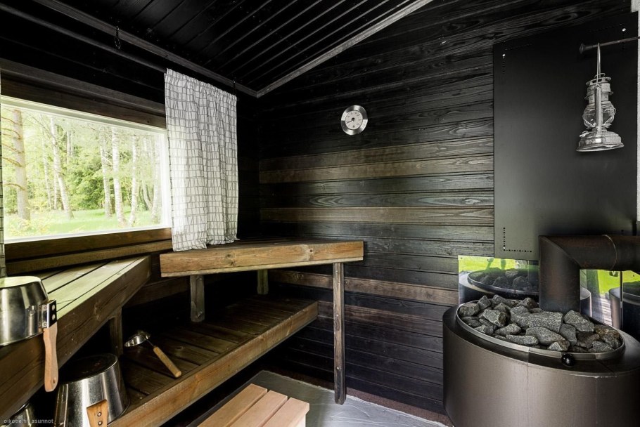 Современная отделка бани