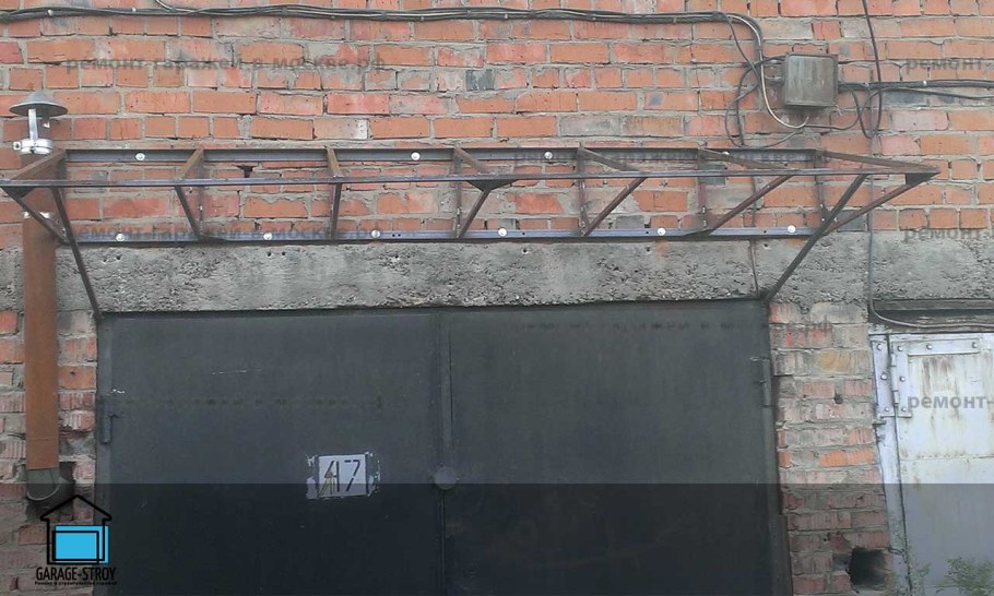 Козырек над воротами гаража