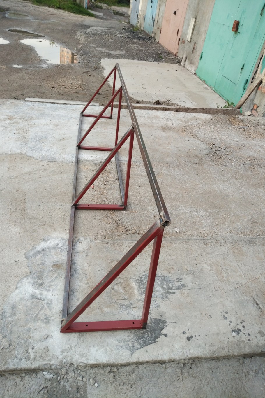 Козырек над воротами гаража Размеры