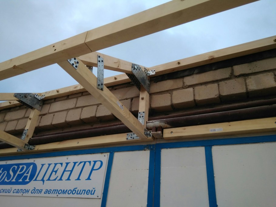 Козырек над воротами гаража