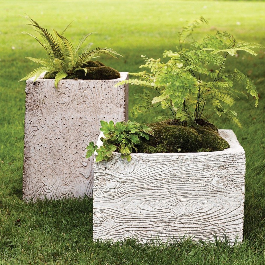 Бетонные кашпо для цветов