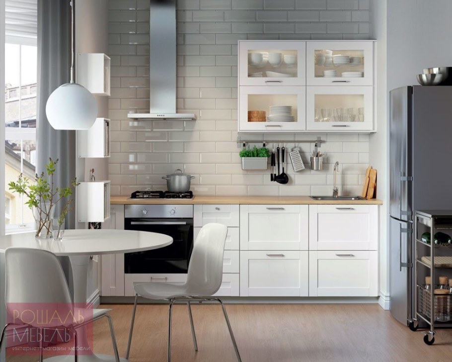 Кухня икеа Сэведаль белая