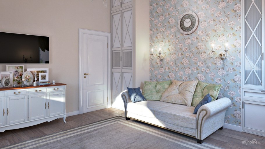 Вензеля в интерьере гостиной