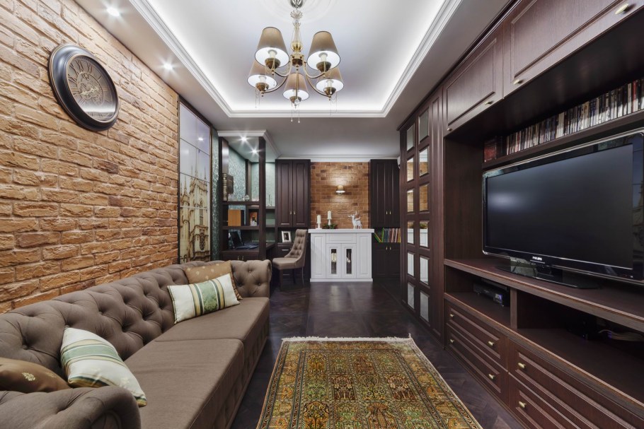 Интерьер гостиной 20 кв.м