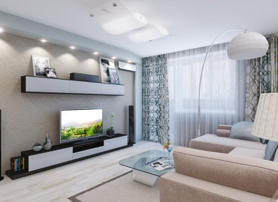 Дизайнерский интерьер гостиной