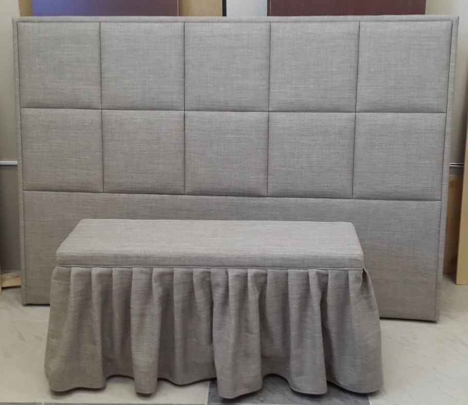 Обтянуть кровать тканью