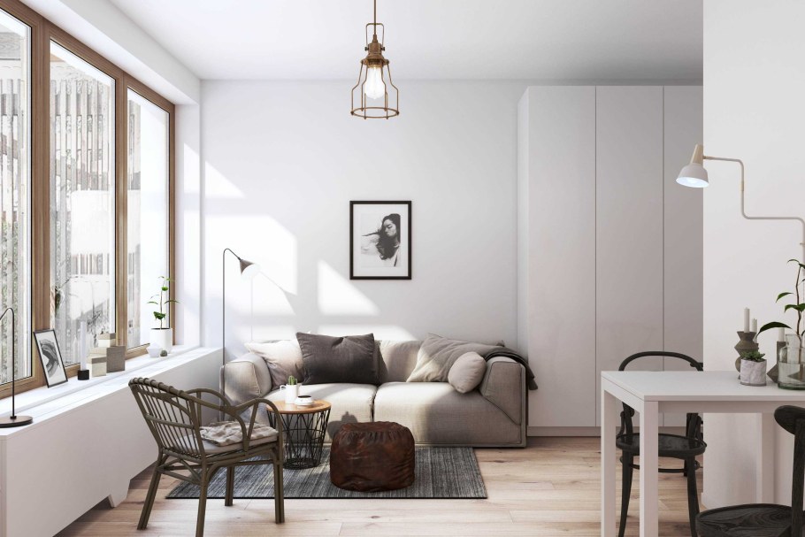 Гостиная в стиле Сканди