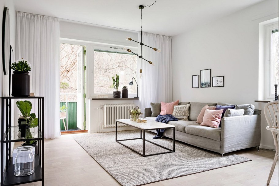 Гостиная в скандинавском стиле