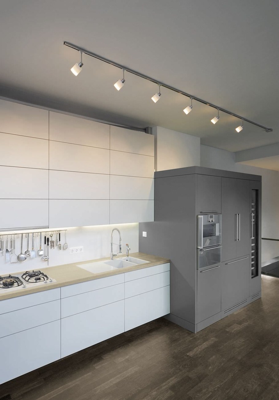 Современное освещение на кухне