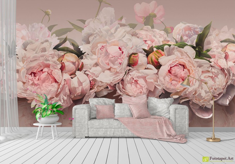 Фотообои пионы