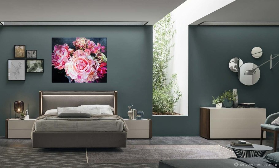 Пионы в интерьере