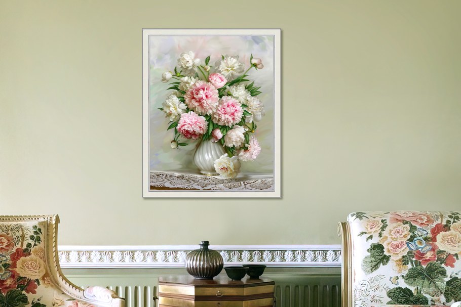 Пионы в интерьере