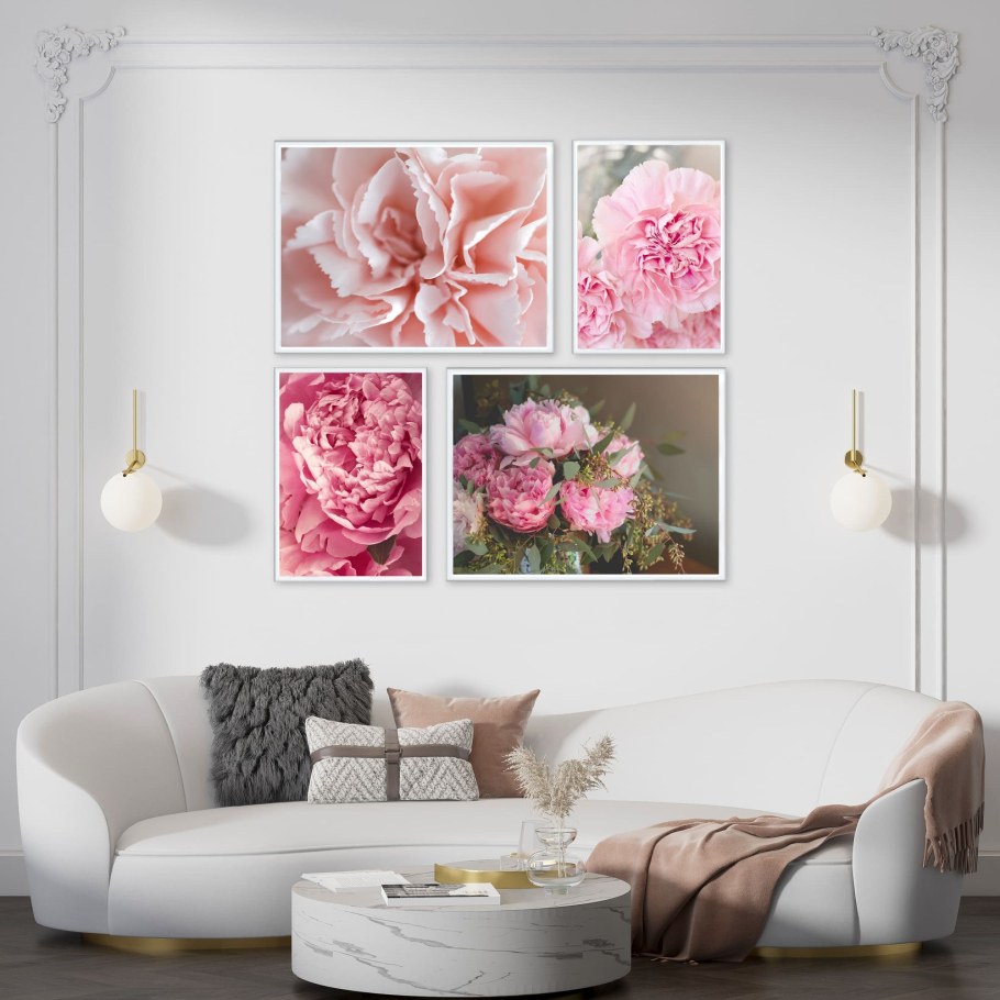 Плитка пионы в интерьере