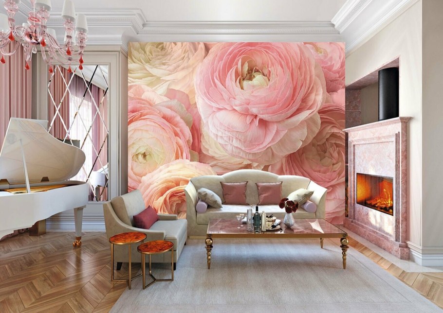 Фрески в интерьере спальни