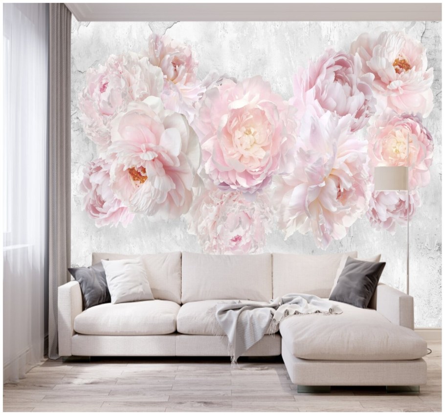 Пионы на стене