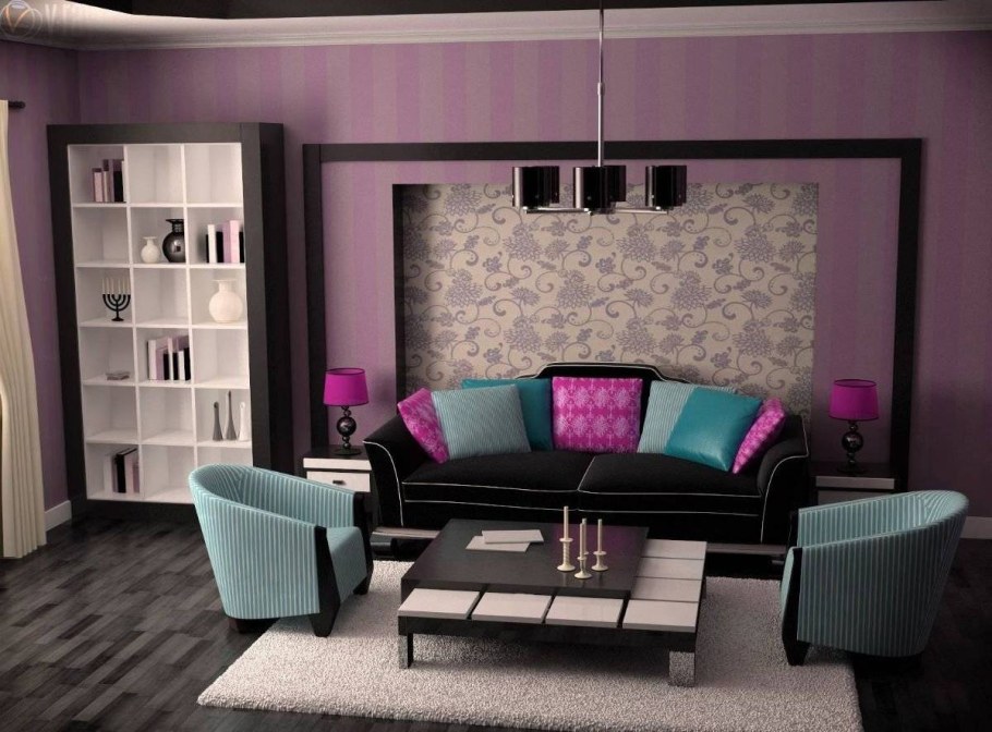 Интерьер в сиреневых тонах