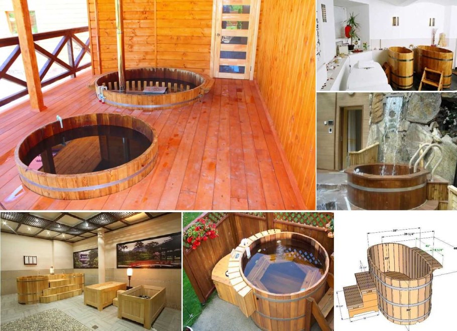 Японская баня бочка фуро