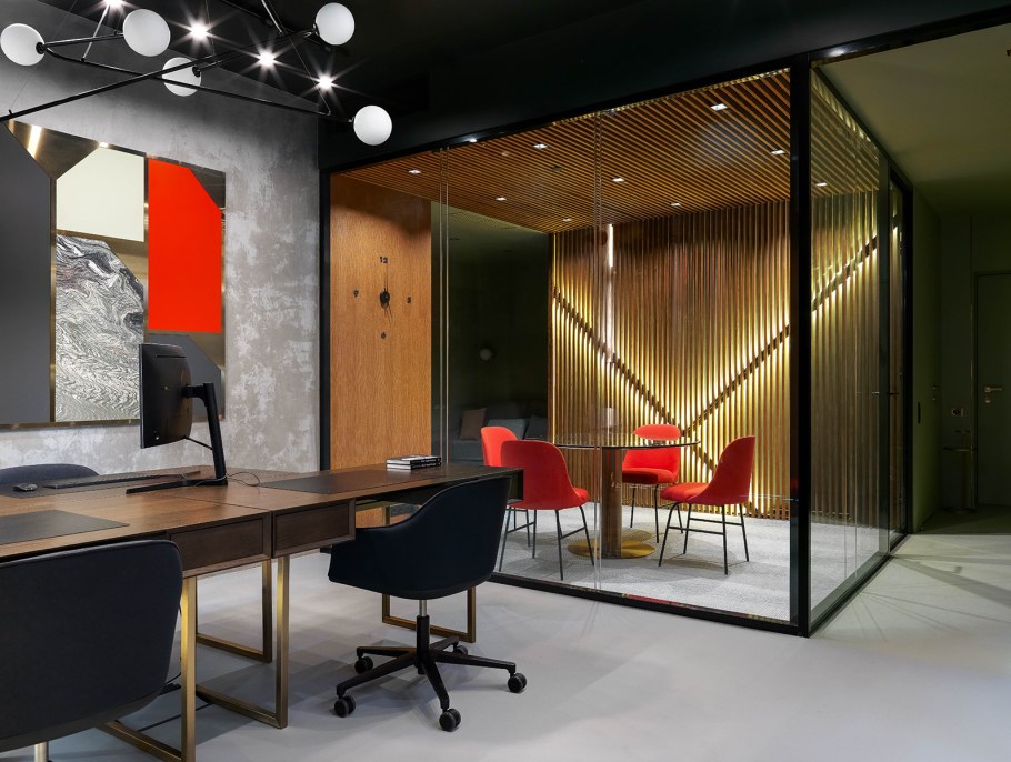 Интерьер офиса с перегородками