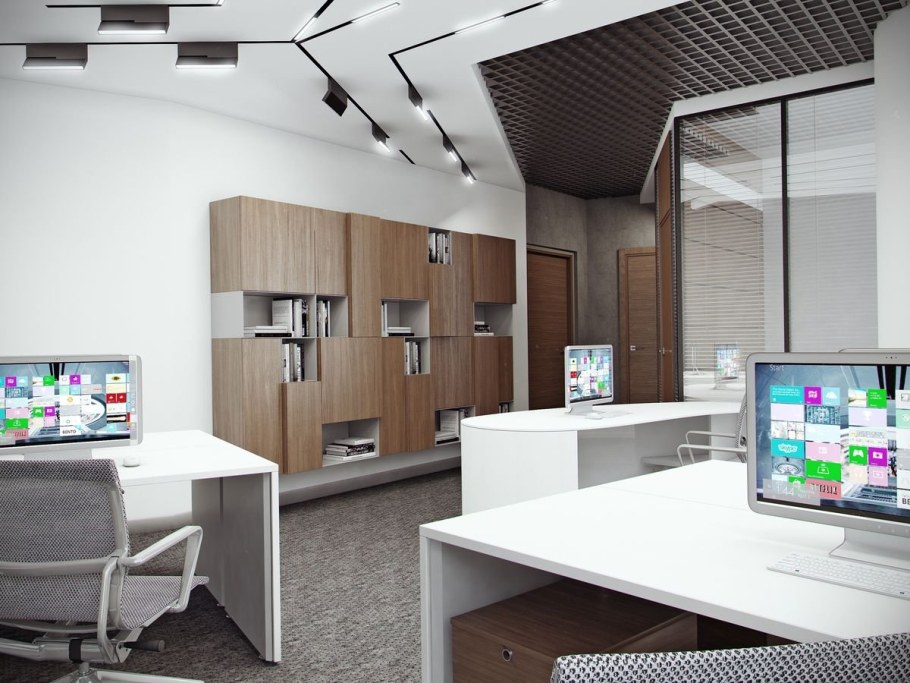 Дизайнерский интерьер офиса