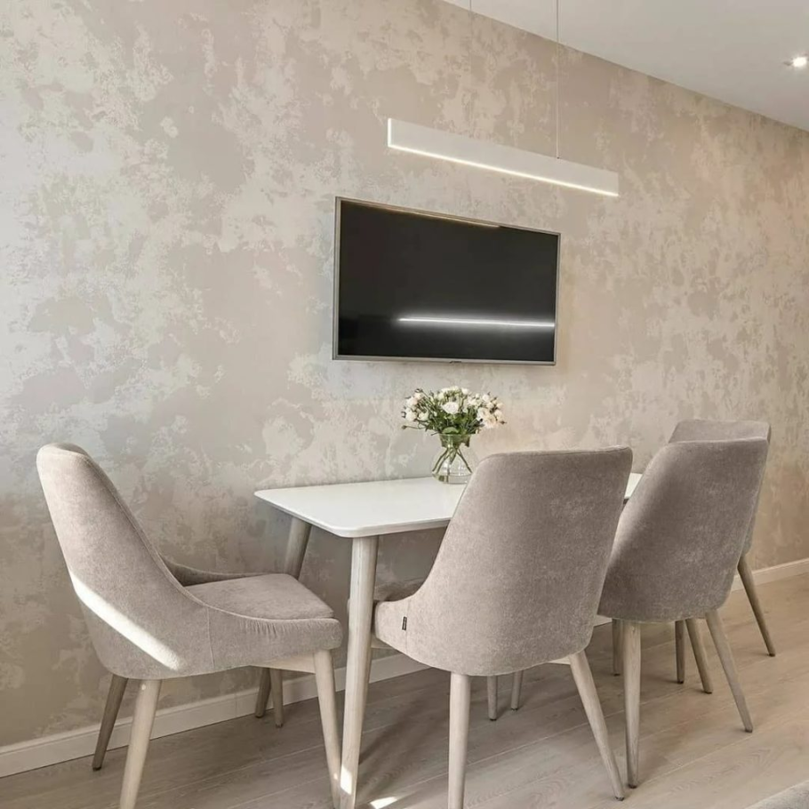 Серая декоративная штукатурка Гротто в интерьере