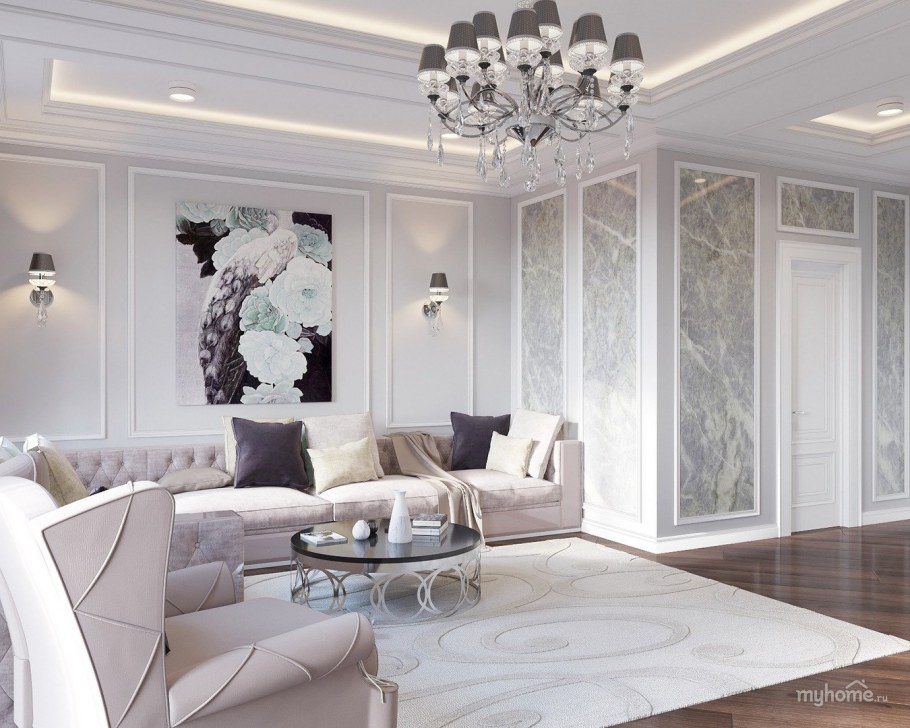 Гостиная в классическом стиле современный