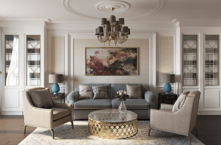 Французская Неоклассика гостиная
