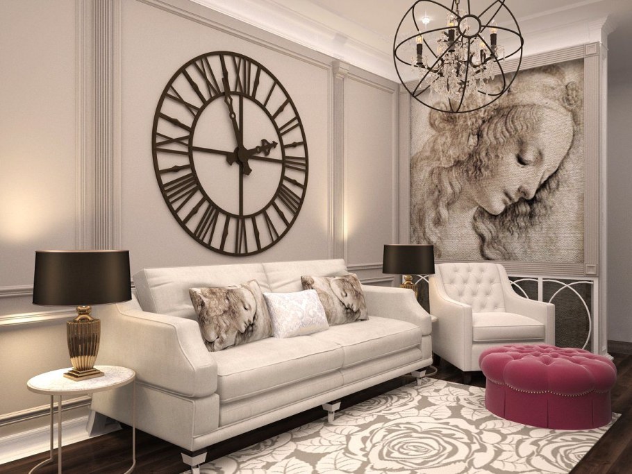Часы в стиле Неоклассика в гостиную