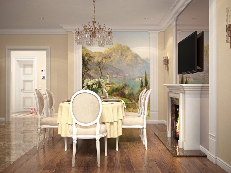 Фреска в современном интерьере